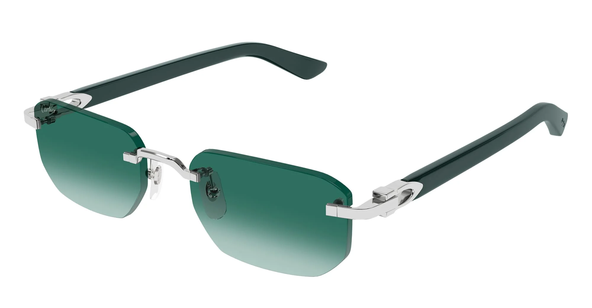 Decor c de cartier ct0622s-003 - silver / green - Image 2