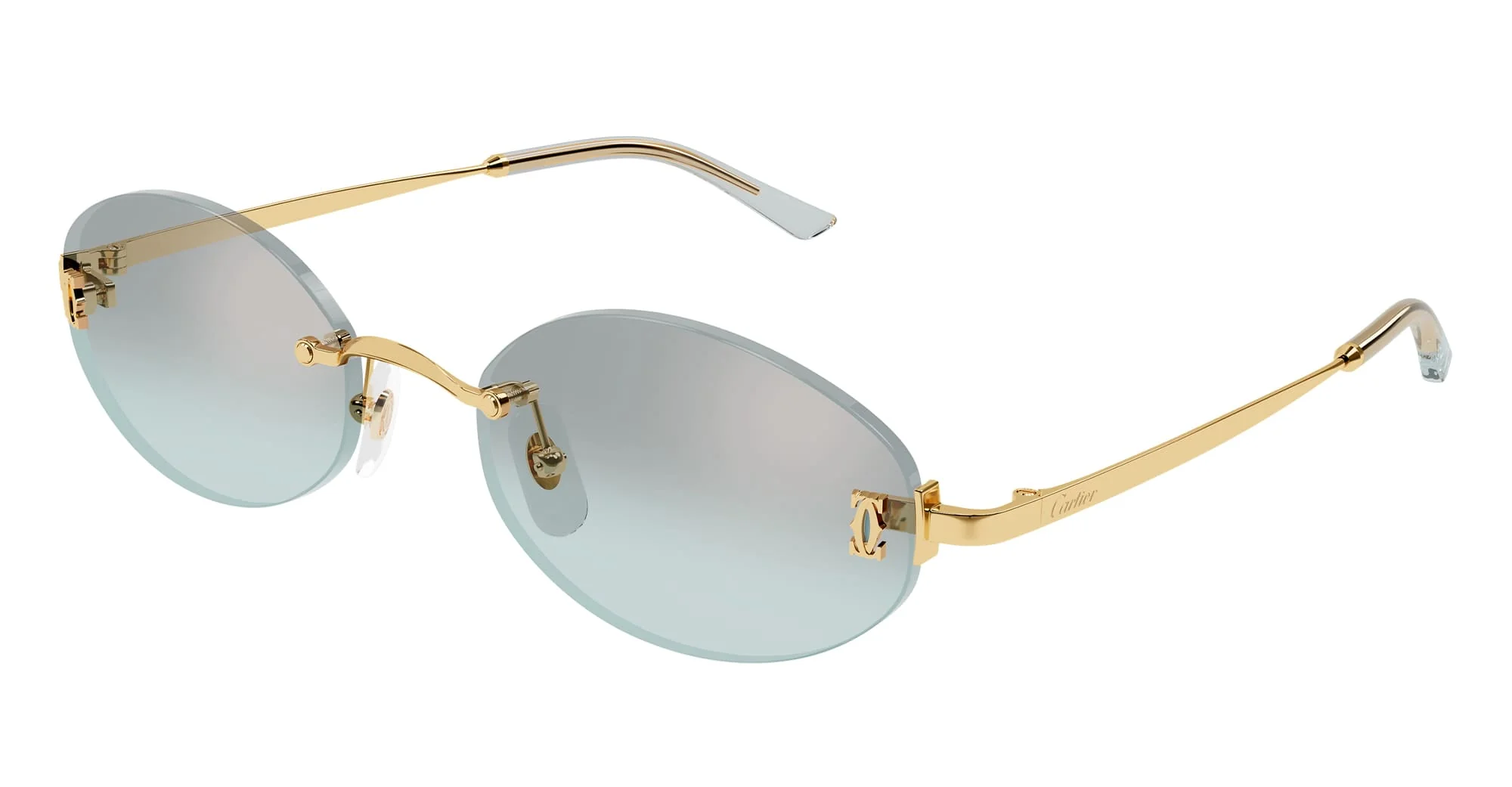 Double c de cartier ct0592s-004 - gold / green - Image 2