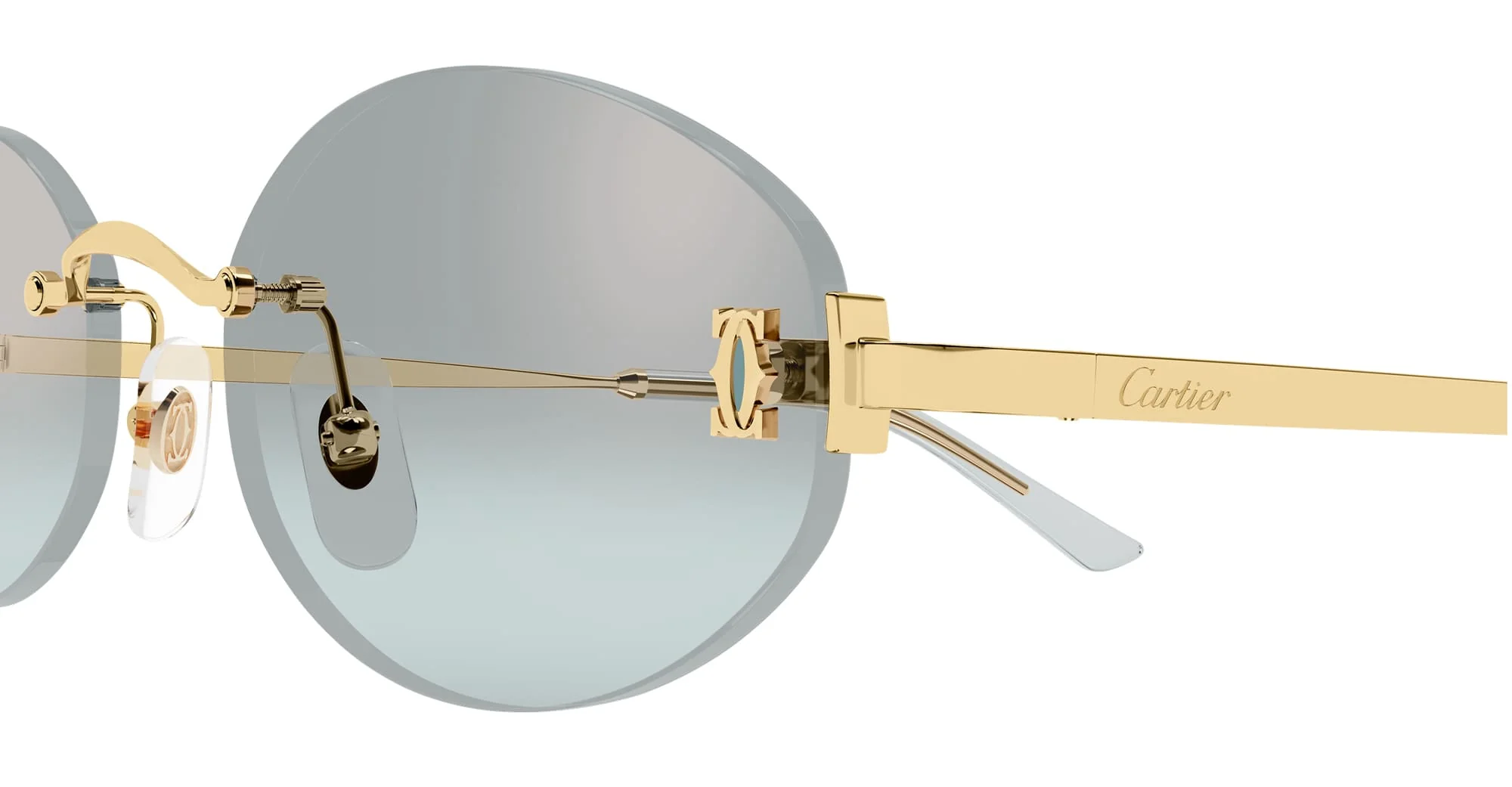Double c de cartier ct0592s-004 - gold / green - Image 3