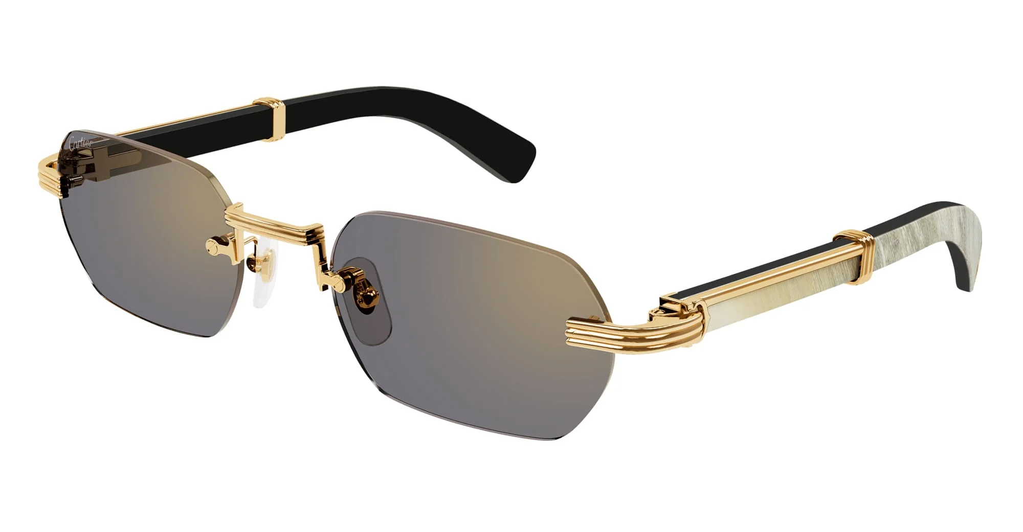Premiere de cartier ct0362s-003 - gold / horn - Image 2