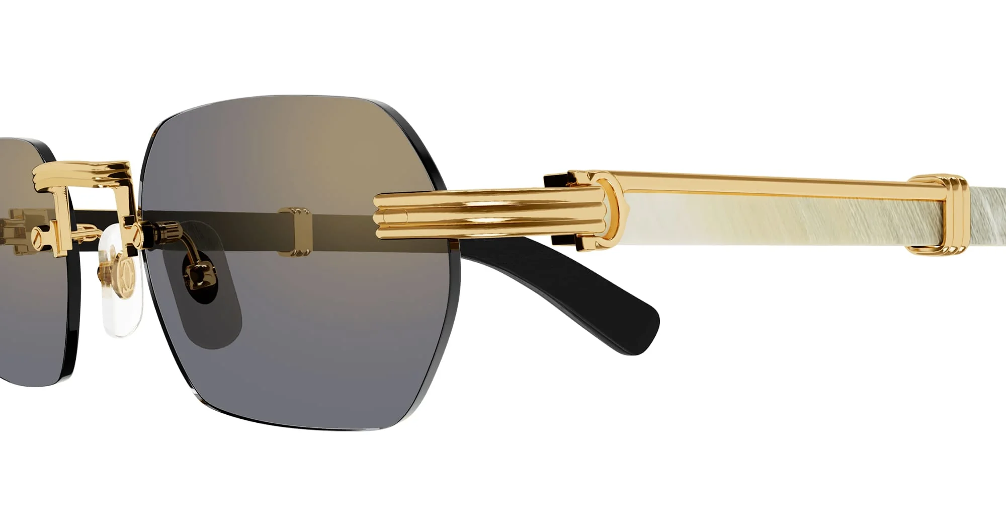 Premiere de cartier ct0362s-003 - gold / horn - Image 3