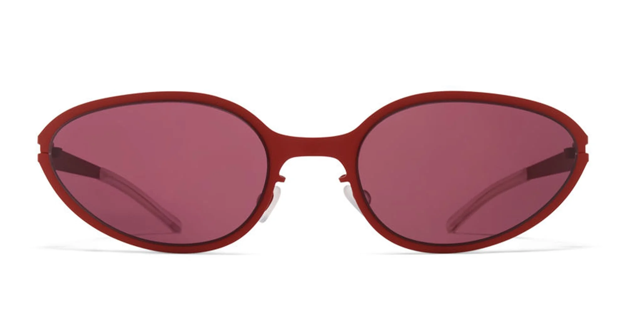 Bear - burnt orange / bordeaux solid lens