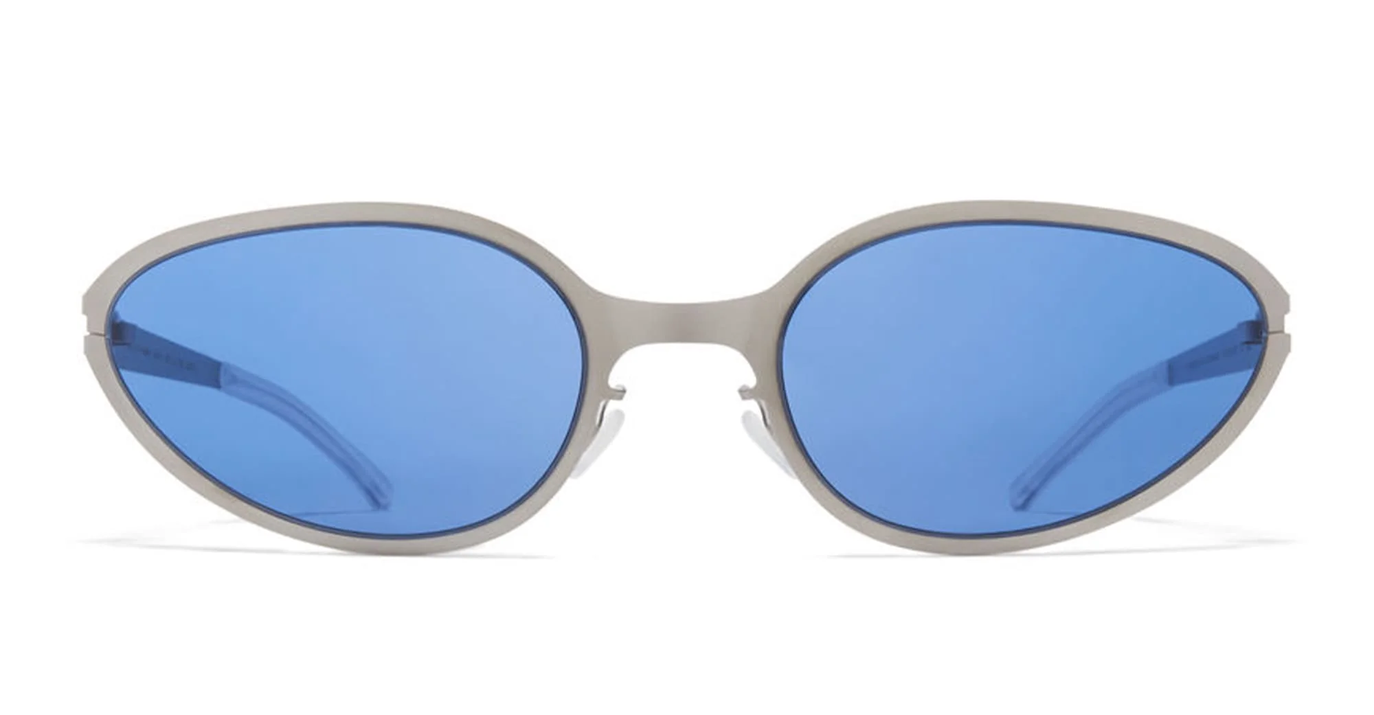 Bear - matte silver / cobalt solid lens