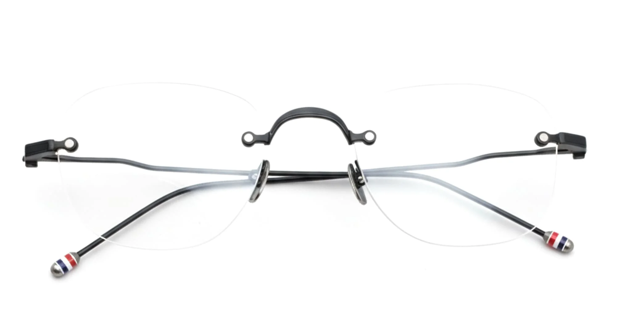 Rectangular rimless - black rx