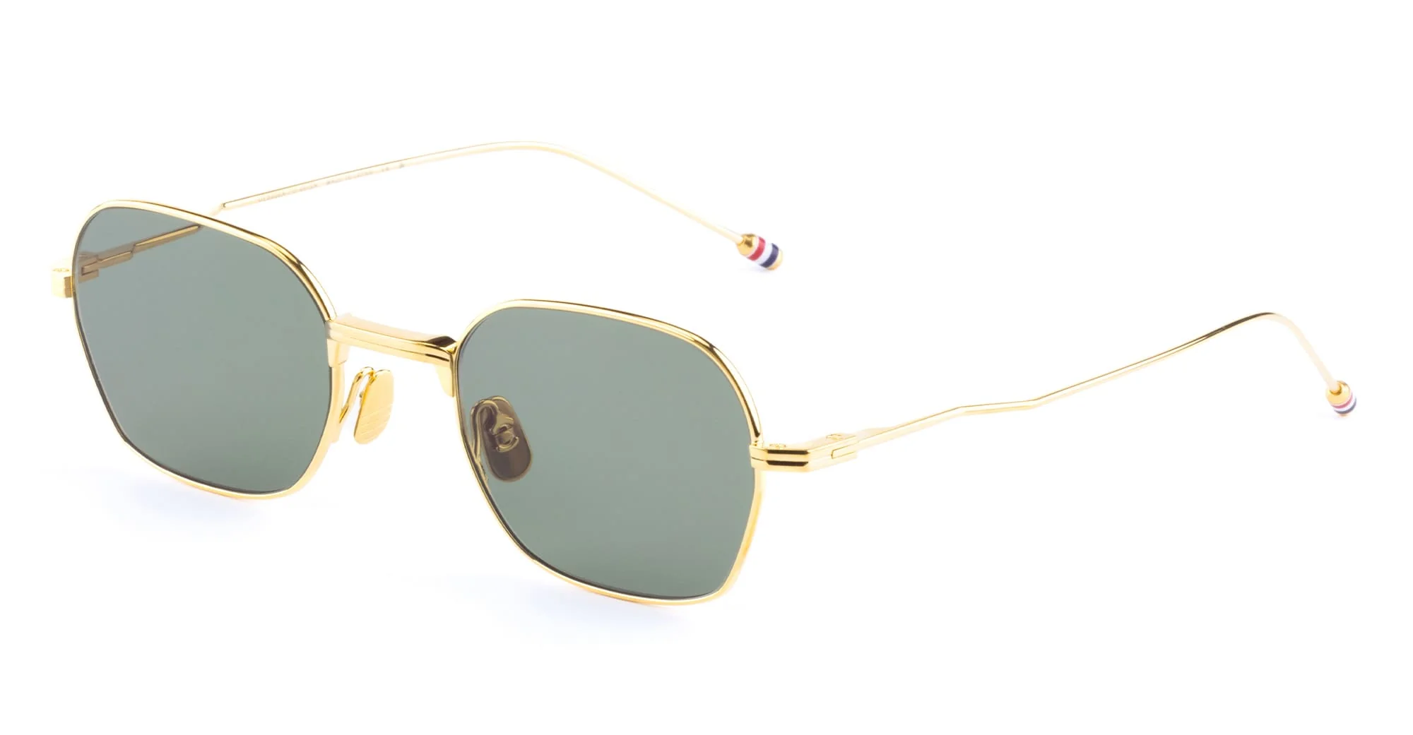 Rectangular - yellow gold / green lens - Image 2