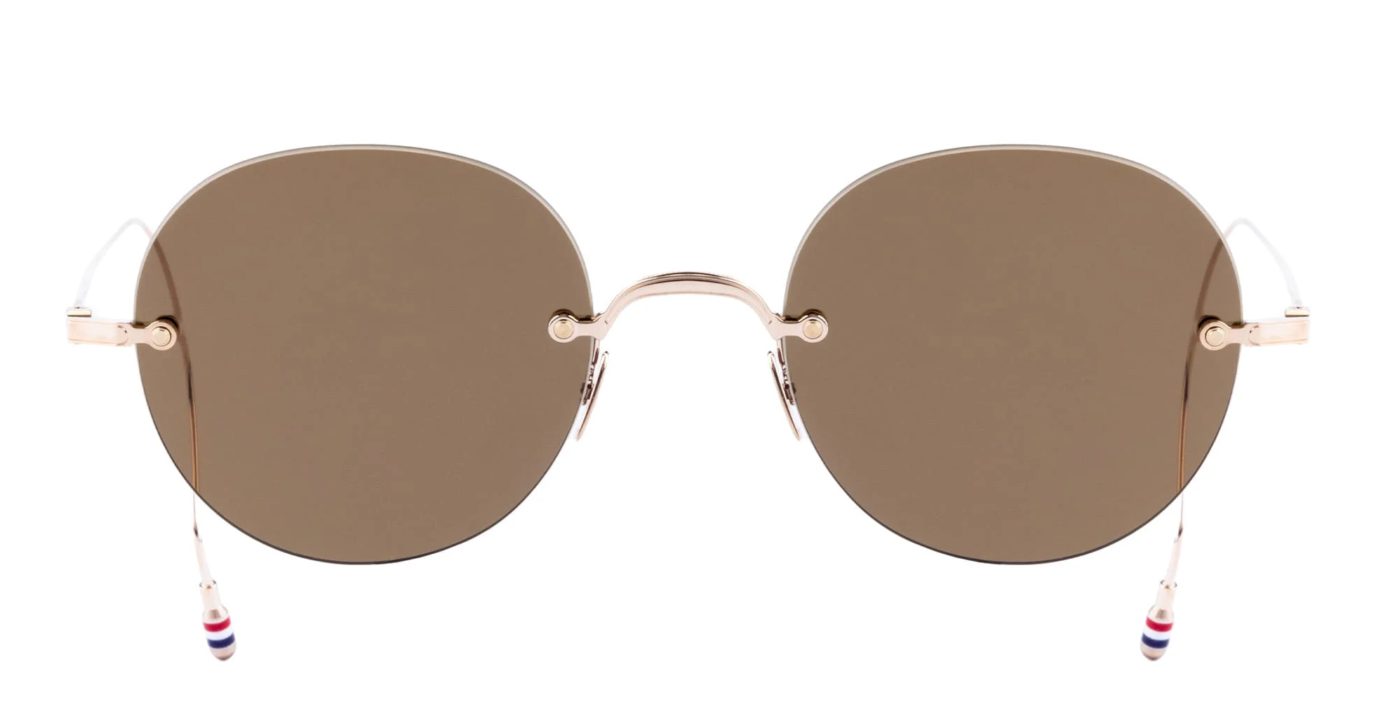 Rimless oversized - white gold