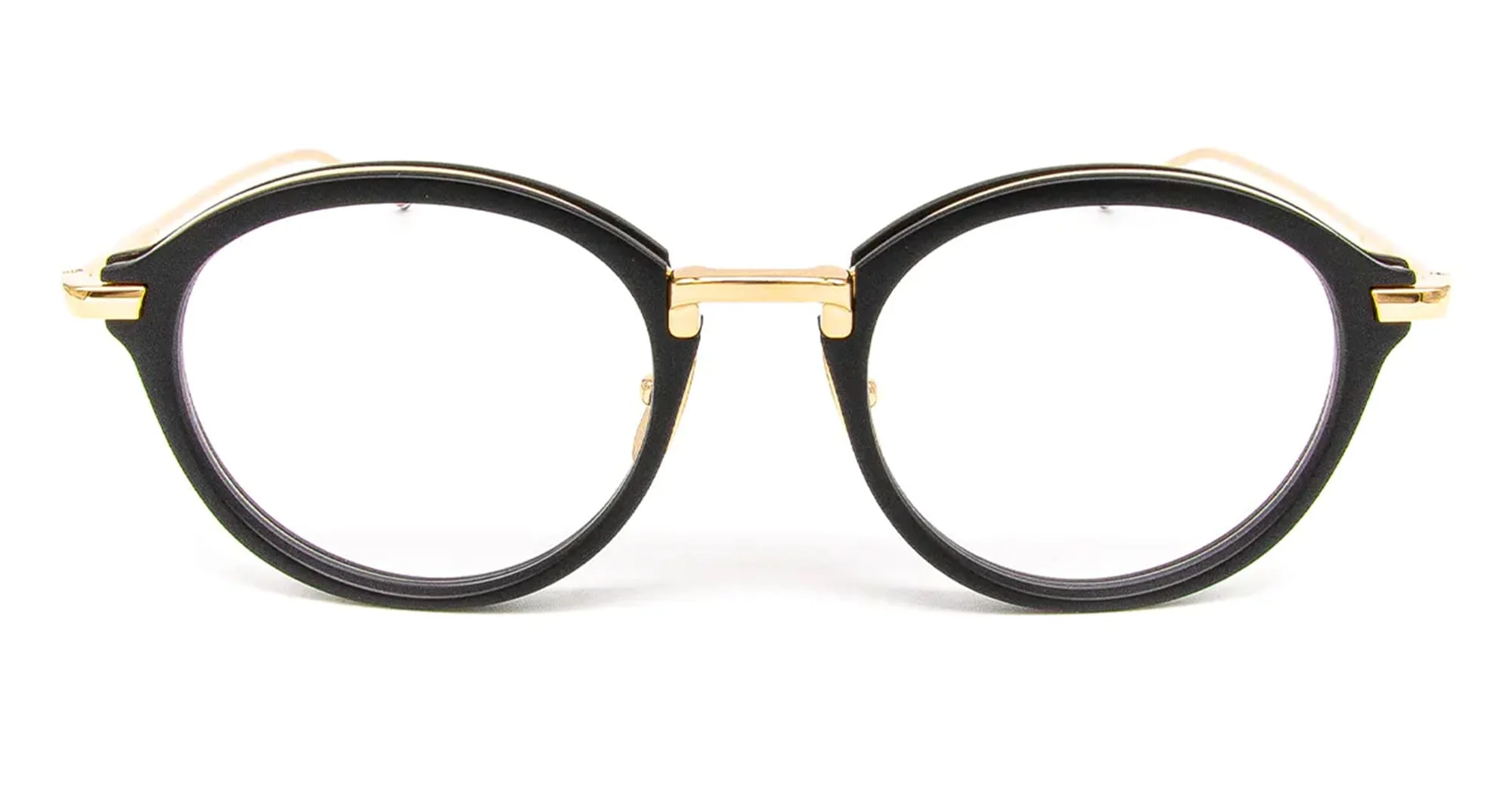 Round - matte black / gold rx